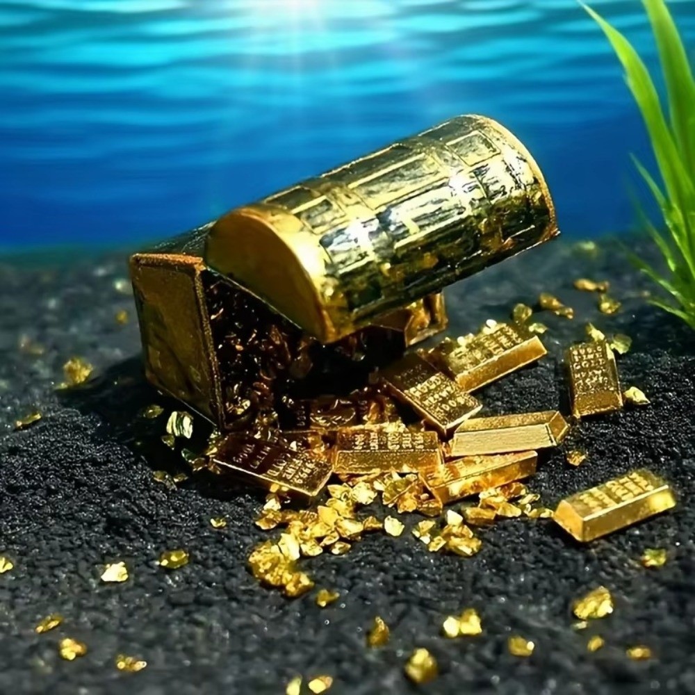 1Set Fun Mini Pirate Treasure  - Aquarium Plants Live review and price