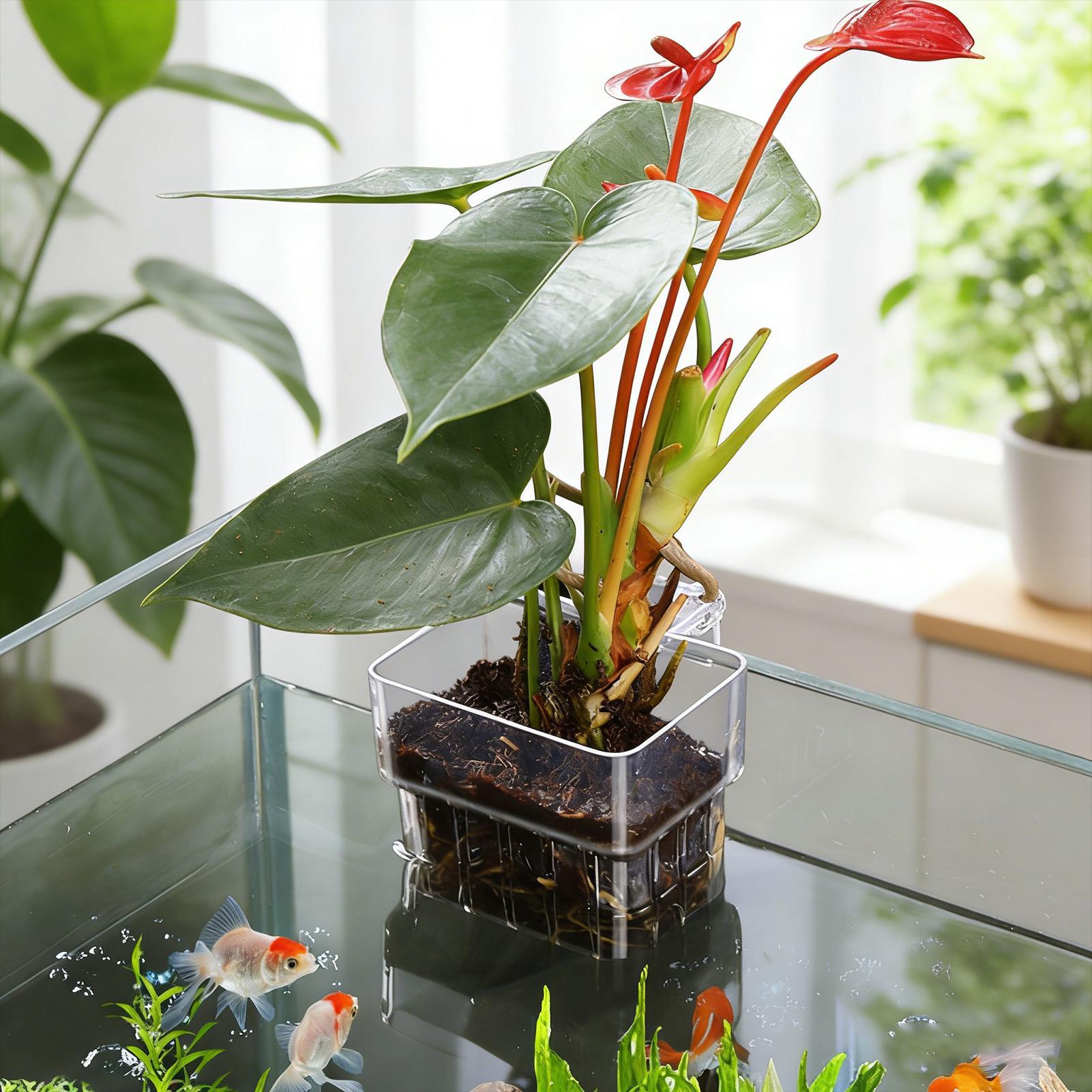 Aquarium Plant Basket Transpar - Aquarium Plant Holder review and price