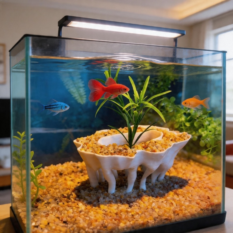 3D printed aquarium plants in  - Plant Aquarium Pot review and price