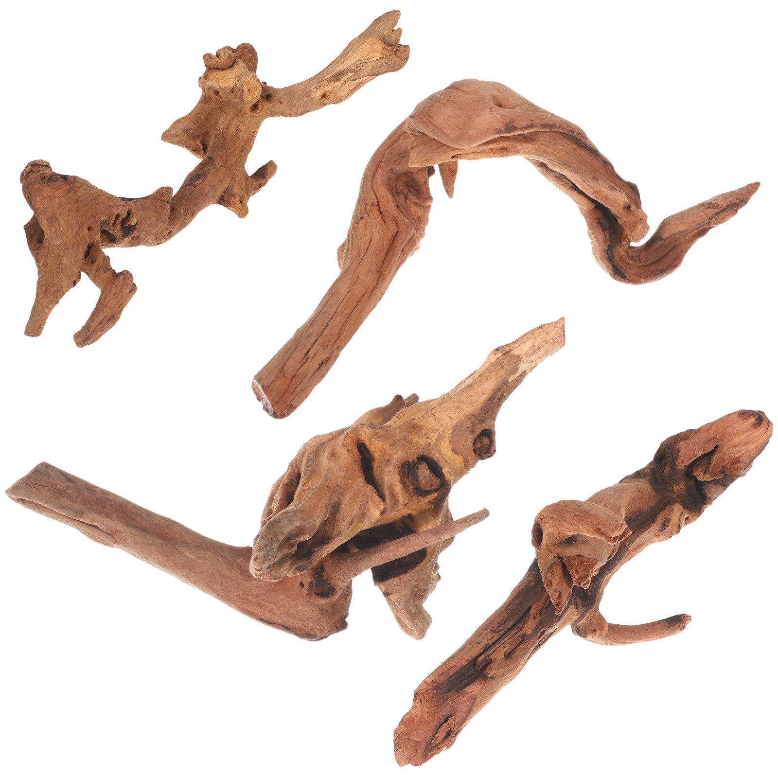 4 Pcs Malaysian Driftwood Piec - Aquarium Driftwood review and price